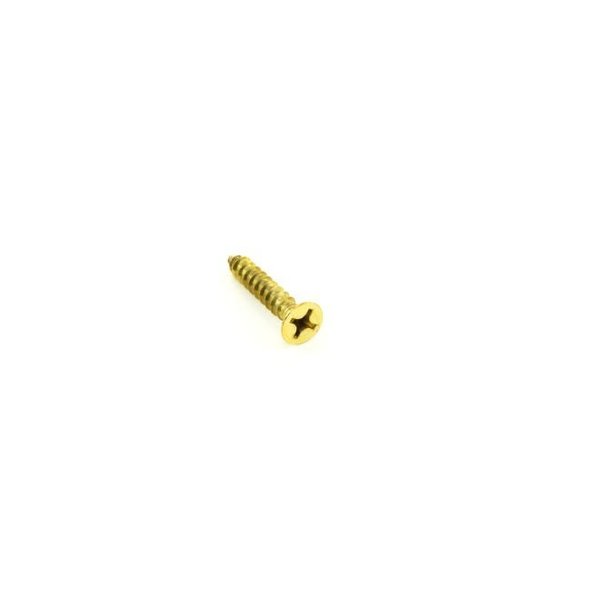 Hager #12 x 1-1/4 in Machine Screw, Bright Brass 090814